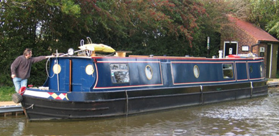 Thomas Ryan at the end of the Ashby Canal